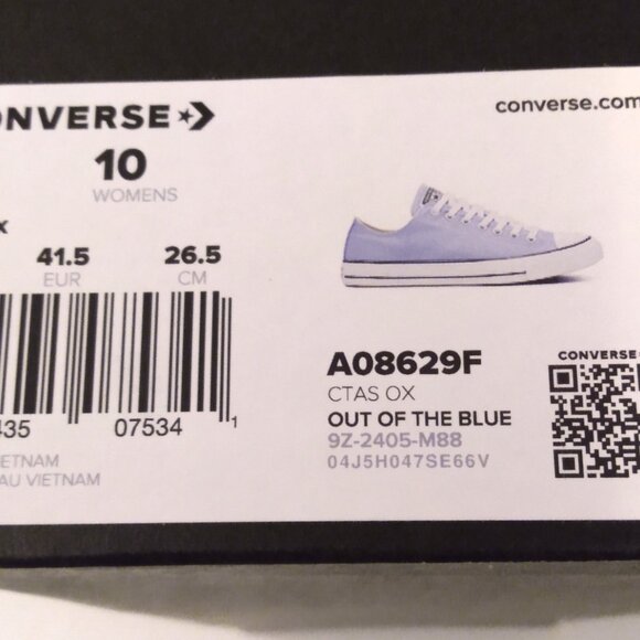 New Converse Chuck Taylor Blue Low Top All Star Out of the Blue M8-W10 - Picture 2 of 14